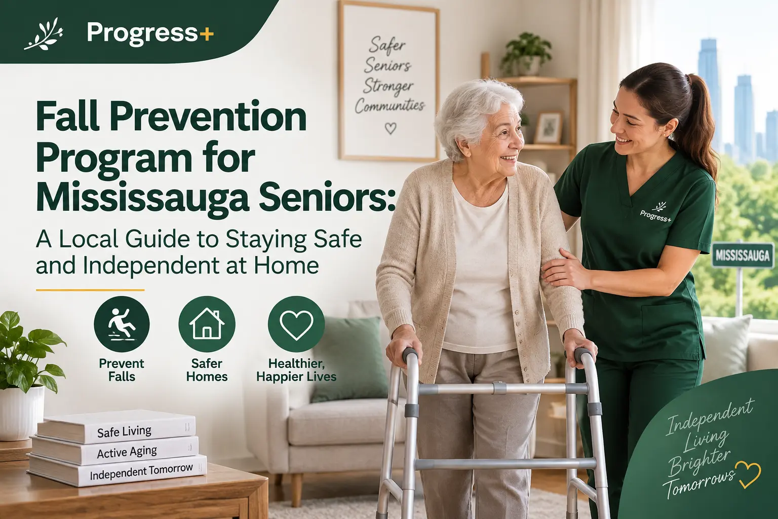 Registered Kinesiologist leading a fall prevention exercise for a senior in Mississauga