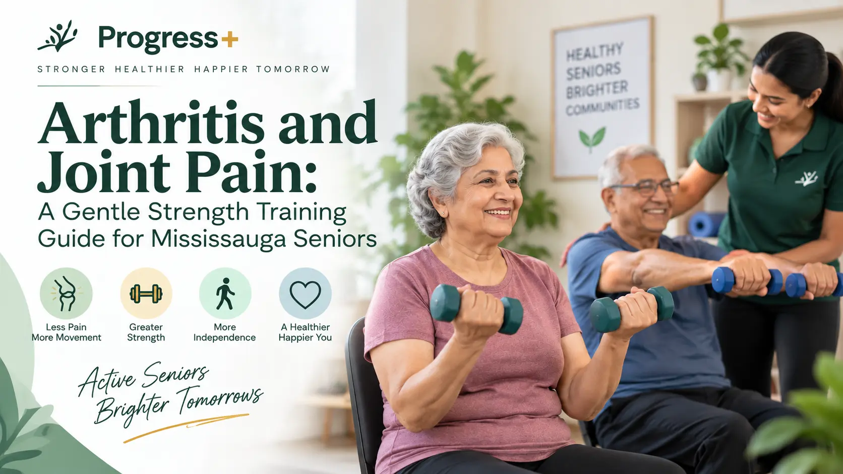 Registered Kinesiologist leading a gentle arthritis strength session for a senior in Mississauga