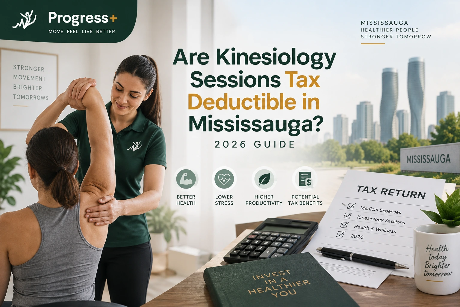 Are kinesiology sessions tax deductible in Mississauga in 2026 — Progress+ guide