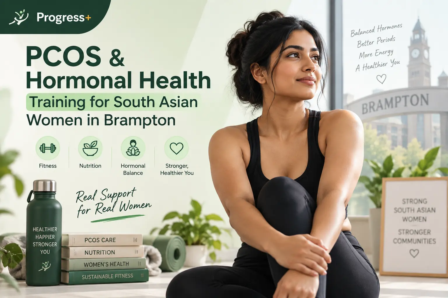 Registered Kinesiologist providing PCOS and hormonal health training for a South Asian woman in Brampton