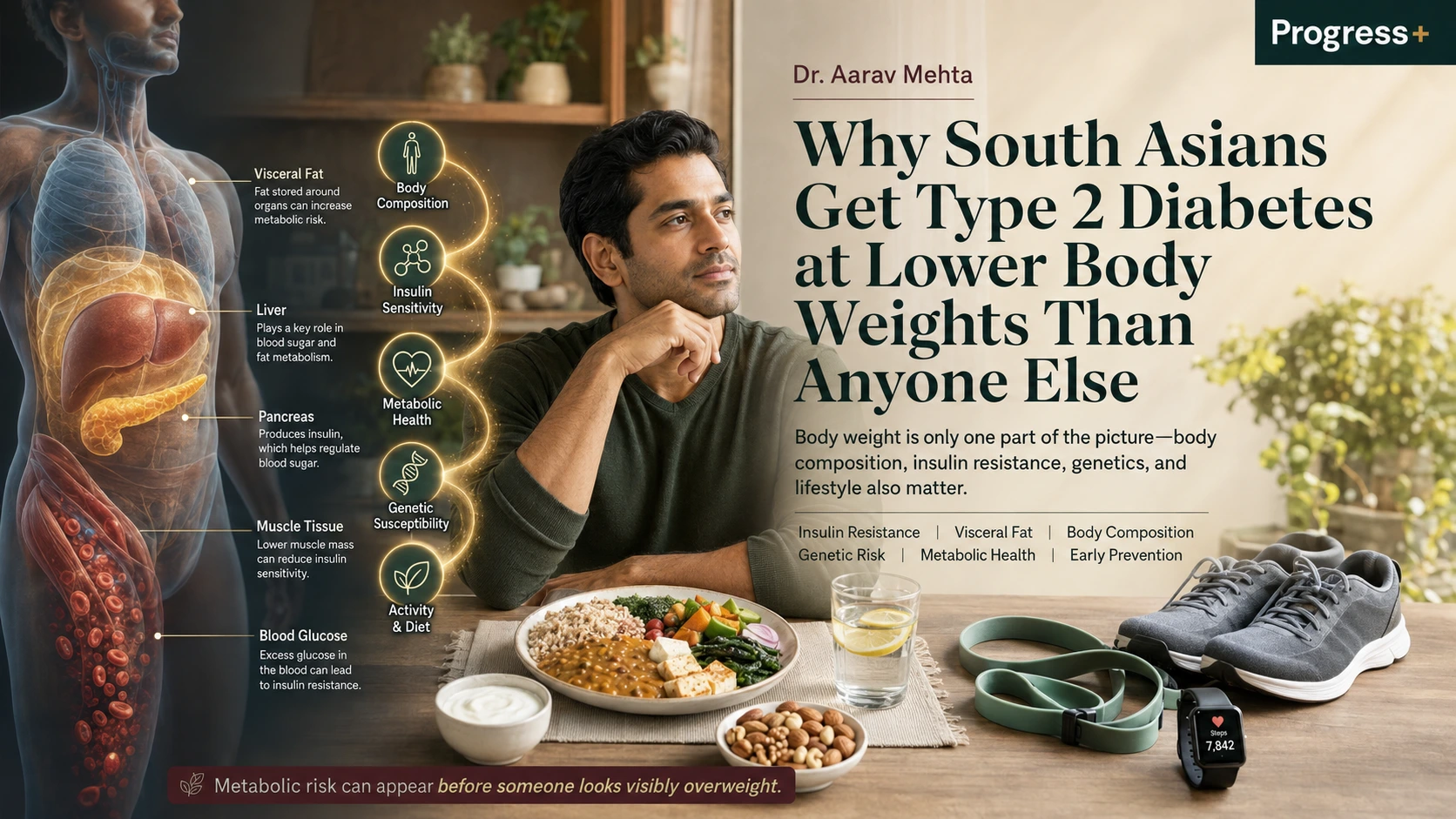 South Asian client strength training at home to reduce type 2 diabetes risk